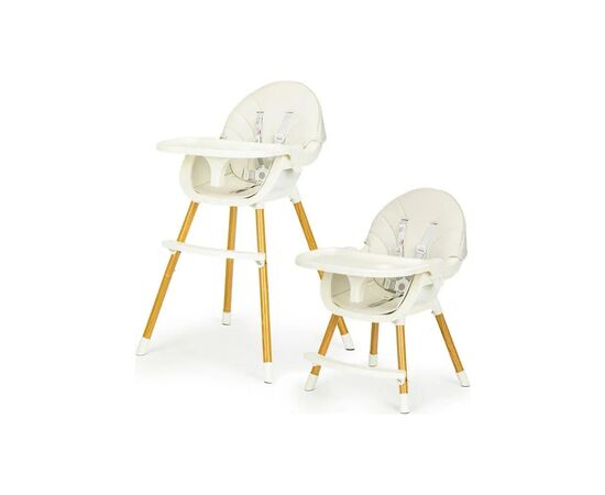 Стульчик для кормления Ecotoys 2 в 1 SMART Beige (HA-004 BEIGE), изображение 8 Стульчик для кормления Ecotoys 2 в 1 SMART Beige (HA-004 BEIGE), изображение 8