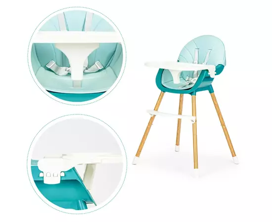 Стульчик для кормления Ecotoys 2 в 1 SMART Blue (HA-004 BLUE), изображение 6 Стульчик для кормления Ecotoys 2 в 1 SMART Blue (HA-004 BLUE), изображение 6