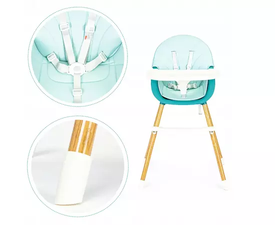 Стульчик для кормления Ecotoys 2 в 1 SMART Blue (HA-004 BLUE), изображение 7 Стульчик для кормления Ecotoys 2 в 1 SMART Blue (HA-004 BLUE), изображение 7