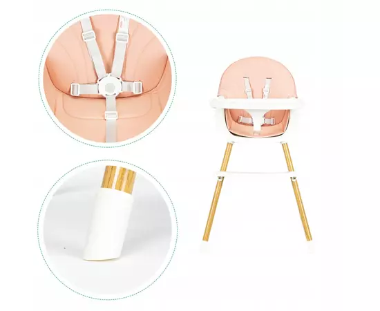 Стульчик для кормления Ecotoys 2 в 1 SMART Pink (HA-004 PINK), изображение 6