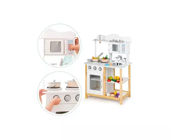 Игровой набор Ecotoys деревянная детская кухня Energy (TK040A), изображение 6 Игровой набор Ecotoys деревянная детская кухня Energy (TK040A), изображение 6