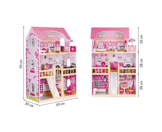 Игровой набор Ecotoys Кукольный дом Residence с LED подсветкой (HM006391), изображение 5 Игровой набор Ecotoys Кукольный дом Residence с LED подсветкой (HM006391), изображение 5