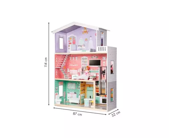 Игровой набор Ecotoys Кукольный дом WOW (4128), изображение 2 Игровой набор Ecotoys Кукольный дом WOW (4128), изображение 2