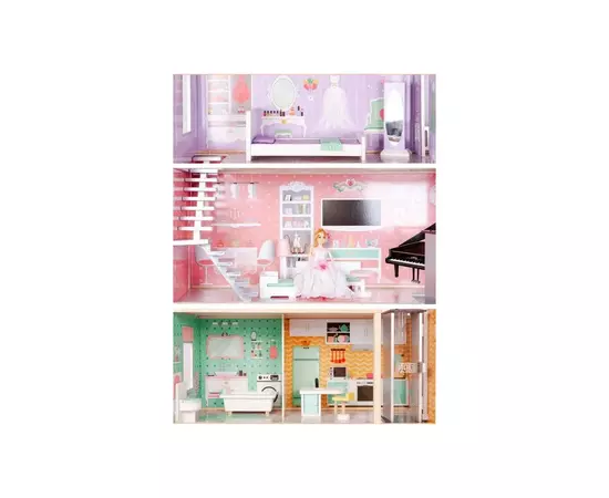 Игровой набор Ecotoys Кукольный дом WOW (4128), изображение 4 Игровой набор Ecotoys Кукольный дом WOW (4128), изображение 4