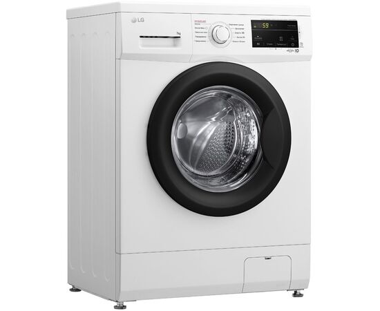 Стиральная машина LG фронтальна, 7кг, 1200, A+++, 44см, дисплей, пара, інвертор, біл (F2J3HS8W), изображение 4 Стиральная машина LG фронтальна, 7кг, 1200, A+++, 44см, дисплей, пара, інвертор, біл (F2J3HS8W), изображение 4