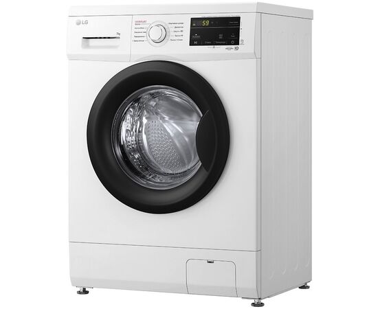 Стиральная машина LG фронтальна, 7кг, 1200, A+++, 44см, дисплей, пара, інвертор, біл (F2J3HS8W), изображение 5 Стиральная машина LG фронтальна, 7кг, 1200, A+++, 44см, дисплей, пара, інвертор, біл (F2J3HS8W), изображение 5