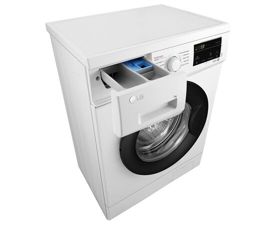 Стиральная машина LG фронтальна, 7кг, 1200, A+++, 44см, дисплей, пара, інвертор, біл (F2J3HS8W), изображение 8 Стиральная машина LG фронтальна, 7кг, 1200, A+++, 44см, дисплей, пара, інвертор, біл (F2J3HS8W), изображение 8