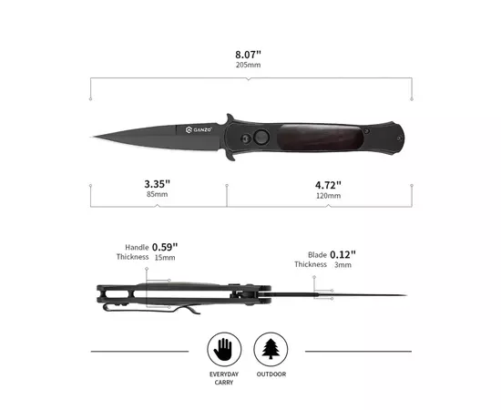Нож Ganzo G707B, изображение 9 Нож Ganzo G707B, изображение 9