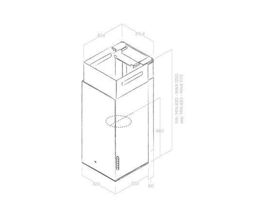 Витяжка кухонна Elica HAIKU BL/A/32, зображення 2