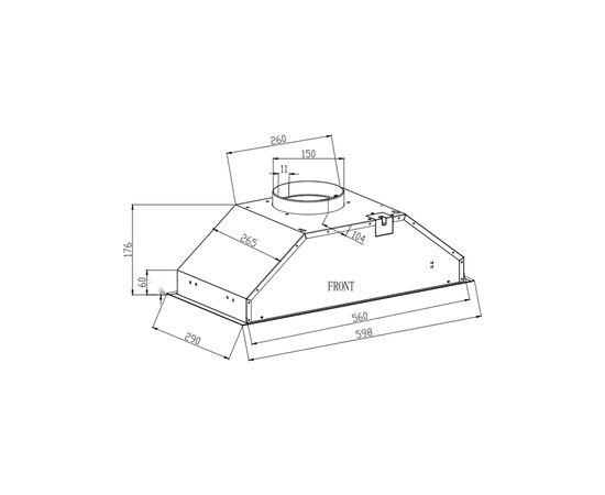 Вытяжка кухонная Interline SMART S WH A/60/T, изображение 2 Вытяжка кухонная Interline SMART S WH A/60/T, изображение 2