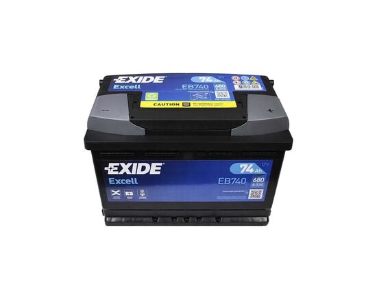 Аккумулятор автомобильный EXIDE EXCELL 74A (EB740), изображение 2 Аккумулятор автомобильный EXIDE EXCELL 74A (EB740), изображение 2