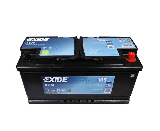 Аккумулятор автомобильный EXIDE START-STOP AGM 105A (EK1050), изображение 2 Аккумулятор автомобильный EXIDE START-STOP AGM 105A (EK1050), изображение 2