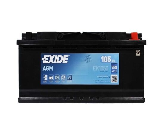 Акумулятор автомобільний EXIDE START-STOP AGM 105A (EK1050)