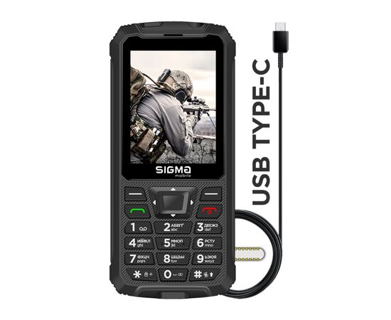 Мобильный телефон Sigma X-treme PR68 Type-C Black (4827798122419), изображение 2 Мобильный телефон Sigma X-treme PR68 Type-C Black (4827798122419), изображение 2