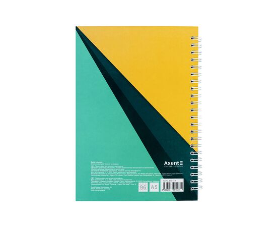 Блокнот Axent на спіралі тверда обкл., А5, 96арк. №14 (8032-14-A), зображення 3