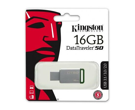 USB флеш накопитель Kingston 16GB DT50 USB 3.1 (DT50/16GB), изображение 4 USB флеш накопитель Kingston 16GB DT50 USB 3.1 (DT50/16GB), изображение 4