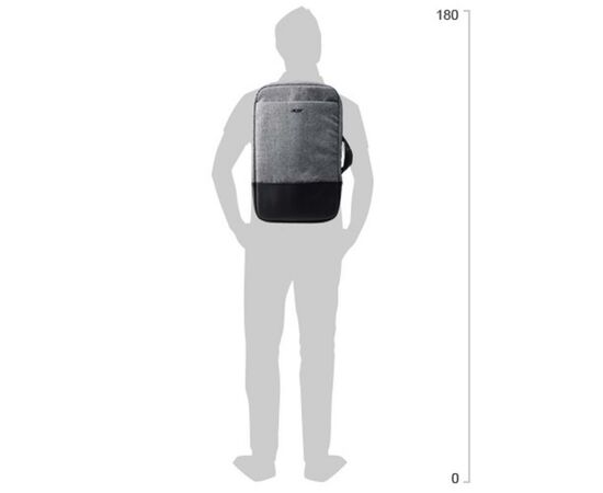 Рюкзак для ноутбука Acer 14" Slim 3-in-1 Grey/Black (NP.BAG1A.289), изображение 9 Рюкзак для ноутбука Acer 14" Slim 3-in-1 Grey/Black (NP.BAG1A.289), изображение 9