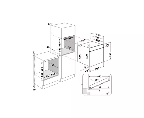 Духовой шкаф Whirlpool OMK38HU0X, изображение 6 Духовой шкаф Whirlpool OMK38HU0X, изображение 6