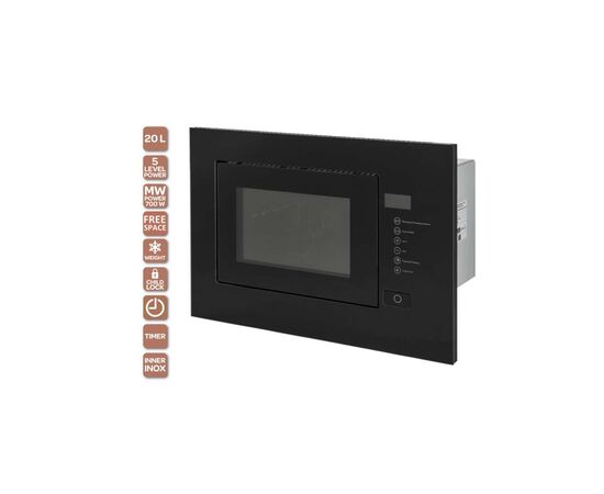 Микроволновая печь Ventolux MWBI 20 G BK TC FS, изображение 2 Микроволновая печь Ventolux MWBI 20 G BK TC FS, изображение 2