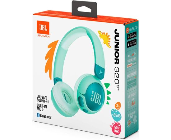 Наушники JBL JR 320BT Green (JBLJR320BTGRN), изображение 8 Наушники JBL JR 320BT Green (JBLJR320BTGRN), изображение 8