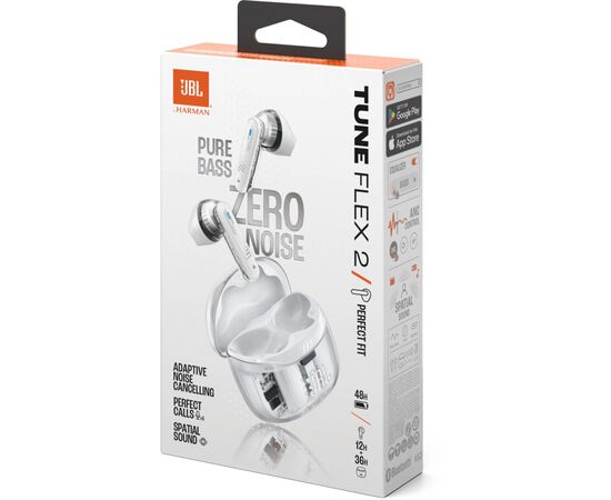 Наушники JBL Tune Flex 2 Ghost White (JBLTFLEX2GWHT), изображение 11 Наушники JBL Tune Flex 2 Ghost White (JBLTFLEX2GWHT), изображение 11