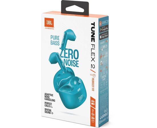 Навушники JBL Tune Flex 2 Turquoise (JBLTFLEX2TQE), зображення 11 Навушники JBL Tune Flex 2 Turquoise (JBLTFLEX2TQE), зображення 11