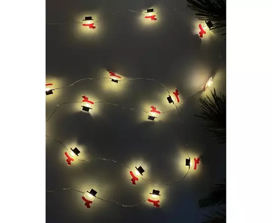 Гирлянда Chomik Струна Снеговик 2.2 м 20 LED Теплый белый (5900779880207), изображение 4 Гирлянда Chomik Струна Снеговик 2.2 м 20 LED Теплый белый (5900779880207), изображение 4