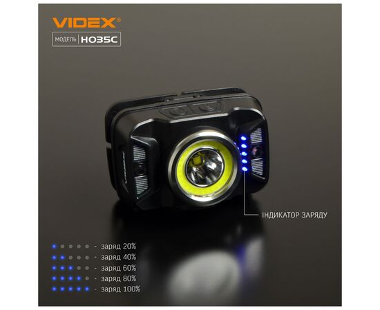 Фонарь Videx 410Lm 5000K (VLF-H035C), изображение 7 Фонарь Videx 410Lm 5000K (VLF-H035C), изображение 7