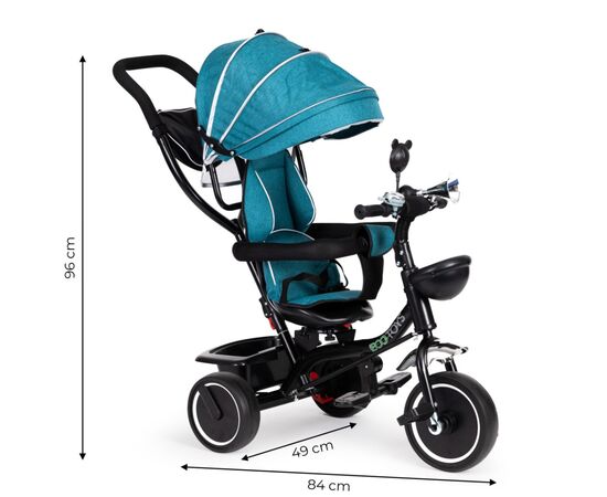 Детский велосипед Ecotoys Comfort С поворотным сиденьем Green Blue (JM-066-9 GREEN/BLUE), изображение 8