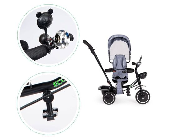 Детский велосипед Ecotoys Comfort С поворотным сиденьем Grey (JM-066-9 GREY), изображение 5 Детский велосипед Ecotoys Comfort С поворотным сиденьем Grey (JM-066-9 GREY), изображение 5
