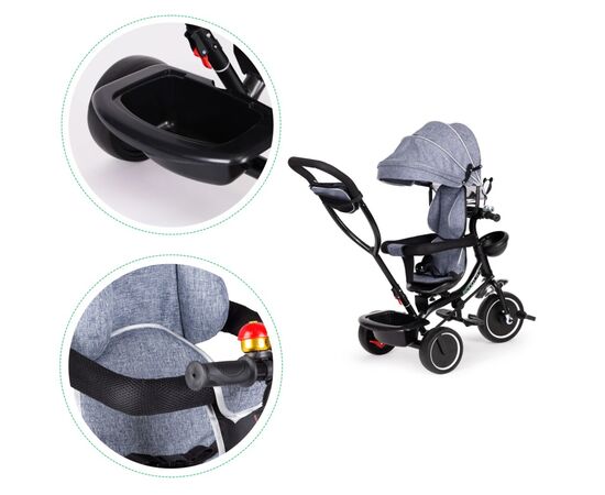 Детский велосипед Ecotoys Comfort С поворотным сиденьем Grey (JM-066-9 GREY), изображение 6 Детский велосипед Ecotoys Comfort С поворотным сиденьем Grey (JM-066-9 GREY), изображение 6