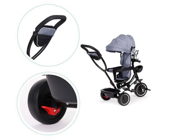Детский велосипед Ecotoys Comfort С поворотным сиденьем Grey (JM-066-9 GREY), изображение 7 Детский велосипед Ecotoys Comfort С поворотным сиденьем Grey (JM-066-9 GREY), изображение 7