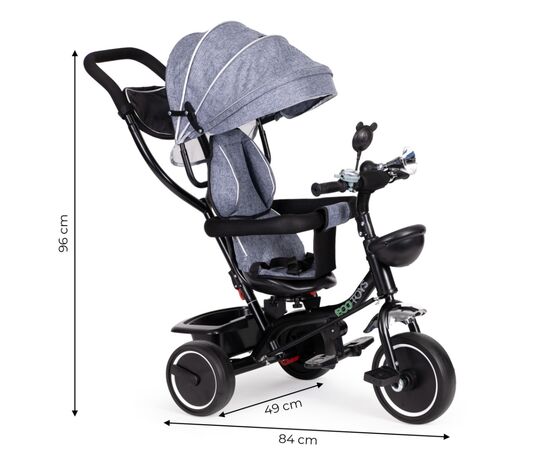 Детский велосипед Ecotoys Comfort С поворотным сиденьем Grey (JM-066-9 GREY), изображение 8 Детский велосипед Ecotoys Comfort С поворотным сиденьем Grey (JM-066-9 GREY), изображение 8