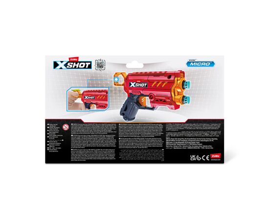 Игрушечное оружие Zuru Набор бластеров X-Shot Excel Double micro 2.0 (36727R), изображение 4 Игрушечное оружие Zuru Набор бластеров X-Shot Excel Double micro 2.0 (36727R), изображение 4