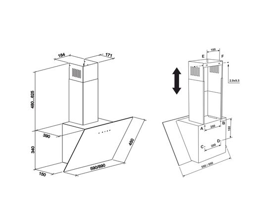 Вытяжка кухонная Eleyus AGAT 1200 LED 60 BG, изображение 12 Вытяжка кухонная Eleyus AGAT 1200 LED 60 BG, изображение 12