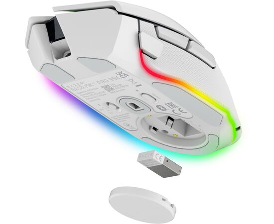 Мышка Razer Basilisk V3 Pro 35K Wireless/Bluetooth White (RZ01-05240200-R3G1), изображение 5 Мышка Razer Basilisk V3 Pro 35K Wireless/Bluetooth White (RZ01-05240200-R3G1), изображение 5