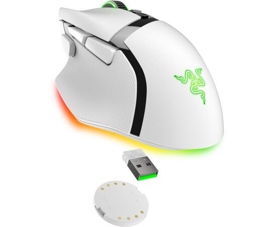 Мышка Razer Basilisk V3 Pro 35K Wireless/Bluetooth White (RZ01-05240200-R3G1), изображение 6 Мышка Razer Basilisk V3 Pro 35K Wireless/Bluetooth White (RZ01-05240200-R3G1), изображение 6