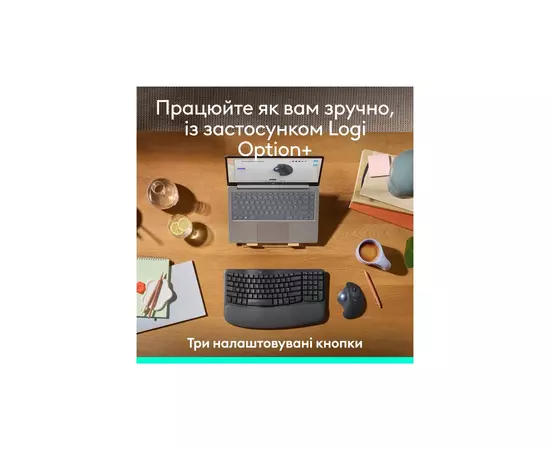 Мышка Logitech Ergo M575S Wireless Trackball Graphite (910-007029), изображение 5 Мышка Logitech Ergo M575S Wireless Trackball Graphite (910-007029), изображение 5