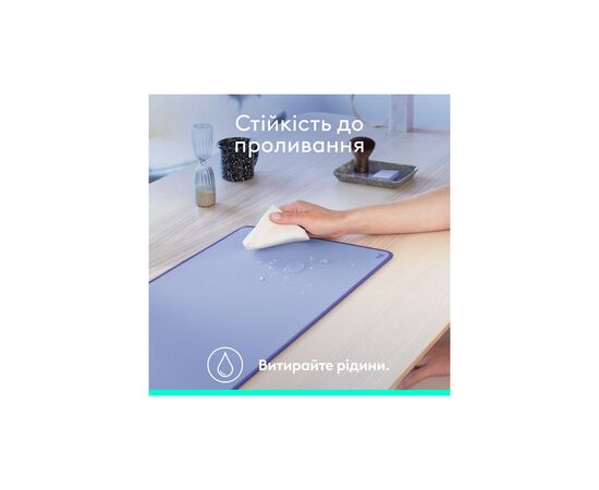 Коврик для мышки Logitech Desk Mat Studio Series Lilac (956-000149), изображение 9 Коврик для мышки Logitech Desk Mat Studio Series Lilac (956-000149), изображение 9