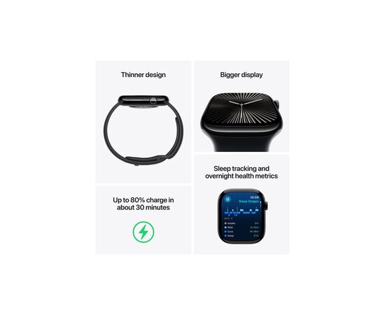 Смарт-часы Apple Watch Series 10 GPS 42mm Silver Aluminium Case with Denim Sport Band - M/L (MWWC3QH/A), изображение 3 Смарт-часы Apple Watch Series 10 GPS 42mm Silver Aluminium Case with Denim Sport Band - M/L (MWWC3QH/A), изображение 3