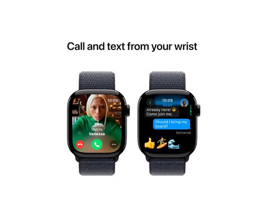 Смарт-часы Apple Watch Series 10 GPS 42mm Jet Black Aluminium Case with Ink Sport Loop (MWWG3QH/A), изображение 7 Смарт-часы Apple Watch Series 10 GPS 42mm Jet Black Aluminium Case with Ink Sport Loop (MWWG3QH/A), изображение 7