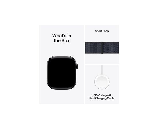 Смарт-часы Apple Watch Series 10 GPS 42mm Jet Black Aluminium Case with Ink Sport Loop (MWWG3QH/A), изображение 9 Смарт-часы Apple Watch Series 10 GPS 42mm Jet Black Aluminium Case with Ink Sport Loop (MWWG3QH/A), изображение 9