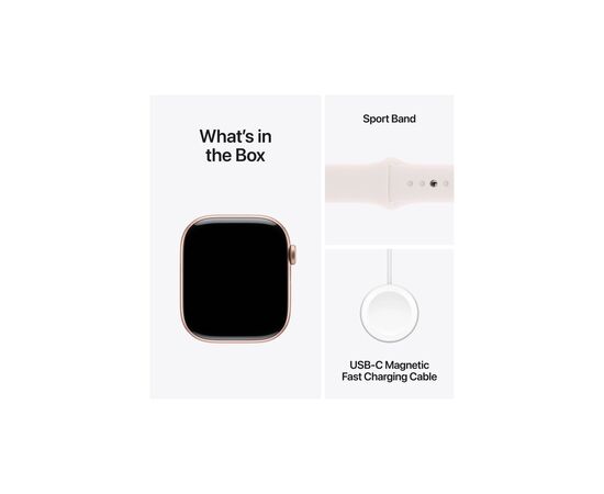 Смарт-годинник Apple Watch Series 10 GPS 46mm Rose Gold Aluminium Case with Light Blush Sport Band - M/L (MWWU3QH/A), зображення 9