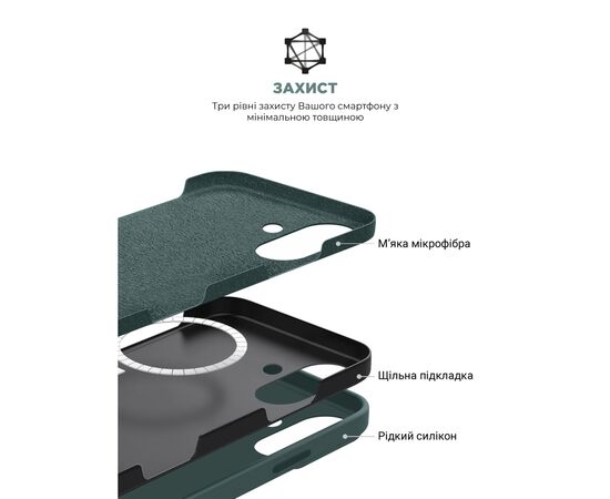 Чехол для мобильного телефона Armorstandart ICON2 MagSafe Apple iPhone 16 Lake Green (ARM81313), изображение 6