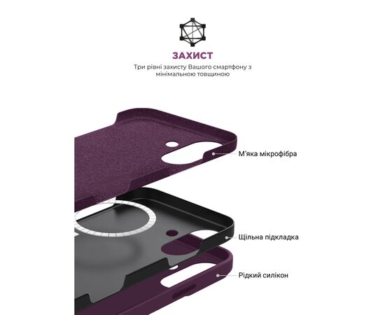 Чохол до мобільного телефона Armorstandart ICON2 MagSafe Apple iPhone 16 Plum (ARM81312), зображення 6