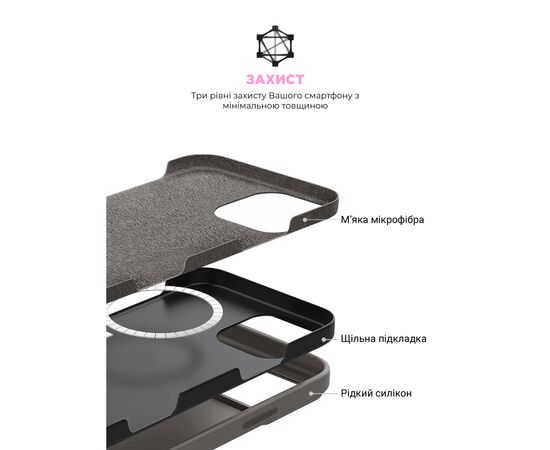 Чехол для мобильного телефона Armorstandart ICON2 MagSafe Apple iPhone 16 Pro Stone Grey (ARM81316), изображение 6 Чехол для мобильного телефона Armorstandart ICON2 MagSafe Apple iPhone 16 Pro Stone Grey (ARM81316), изображение 6