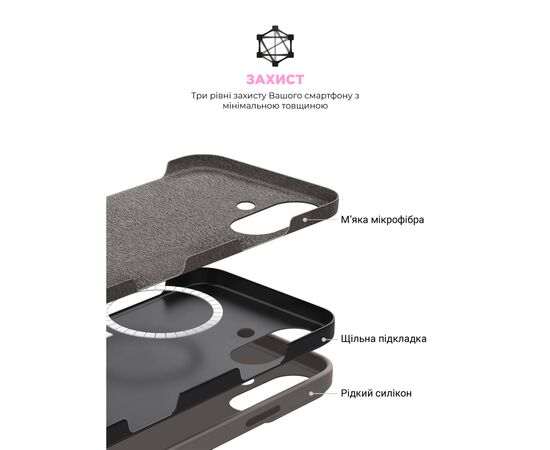 Чехол для мобильного телефона Armorstandart ICON2 MagSafe Apple iPhone 16 Stone Grey (ARM81311), изображение 6