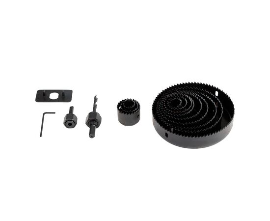 Коронка Sigma по дереву набірна Ø19, 22, 29, 32, 38, 44, 51, 64, 76, 89, 102, 127 мм (1520161), зображення 3 Коронка Sigma по дереву набірна Ø19, 22, 29, 32, 38, 44, 51, 64, 76, 89, 102, 127 мм (1520161), зображення 3