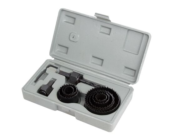 Коронка Sigma по дереву набірна Ø19, 22, 29, 32, 38, 44, 51, 65 мм (кейс) (1520111), зображення 2 Коронка Sigma по дереву набірна Ø19, 22, 29, 32, 38, 44, 51, 65 мм (кейс) (1520111), зображення 2