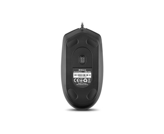 Мишка REAL-EL RM-210 USB Black (EL123200036), зображення 9 Мишка REAL-EL RM-210 USB Black (EL123200036), зображення 9